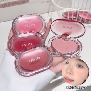 LEEINTO晴天时光腮红爱心低饱和裸色韩系纯欲风学生伪素颜胭脂粉