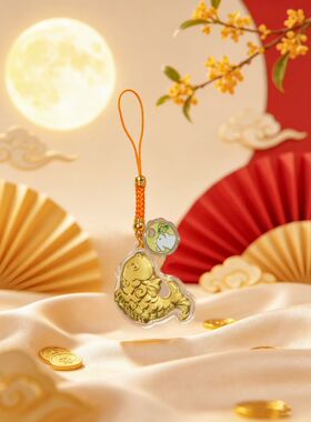 中秋锦鲤金箔挂饰年年有余祈福