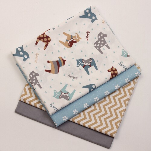 40支斜纹棉全棉卡通小马手工服装