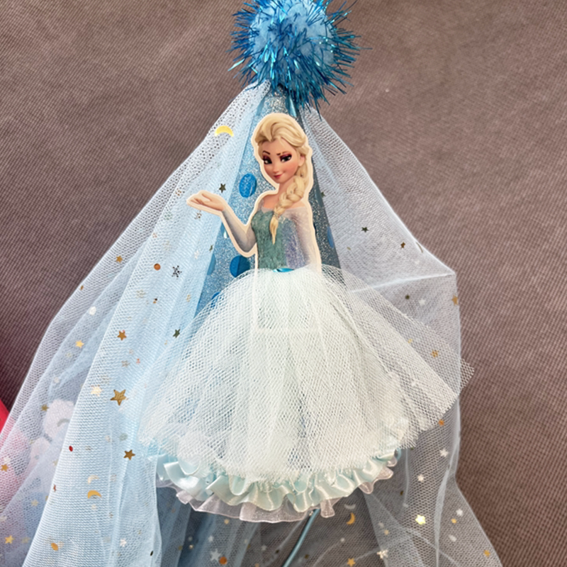 冰雪奇缘纱裙帽 女孩生日 艾莎节日装扮用品