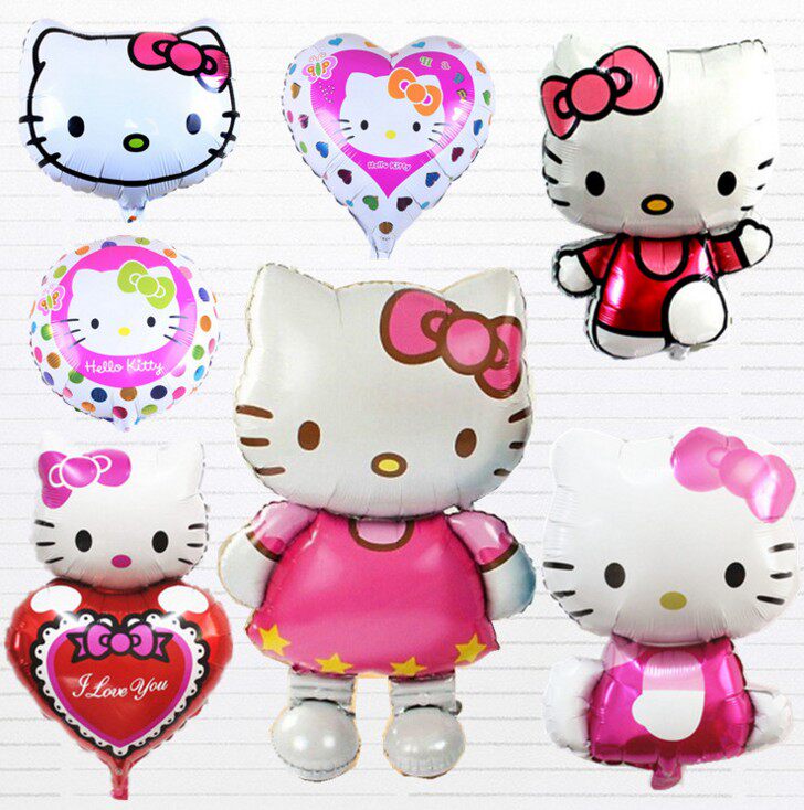 hello kitty主题派对用品 凯蒂猫气球 飘空装饰 派对品宴会布置