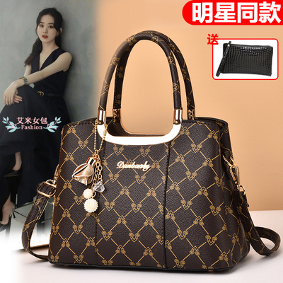 大气女士手提包2025新款韩版时尚女包大包包印花百搭单肩斜挎包潮