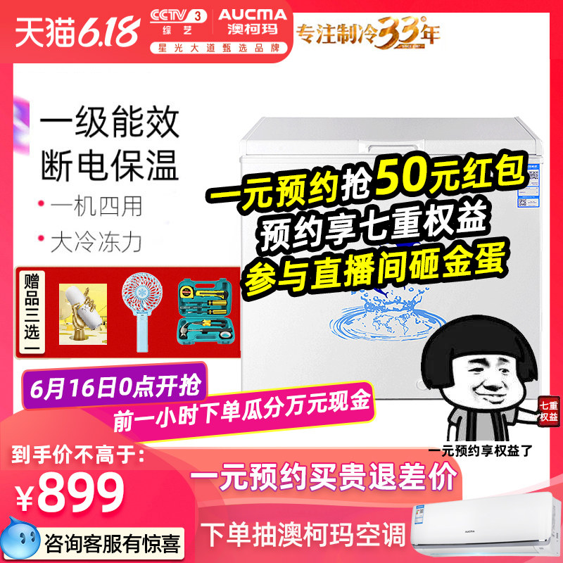 澳柯玛 BC/BD-202NE商用冰柜卧式冷柜冷藏冷冻小型家用单温大容量