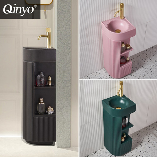 北欧风彩色小尺寸三角艺术立柱盆