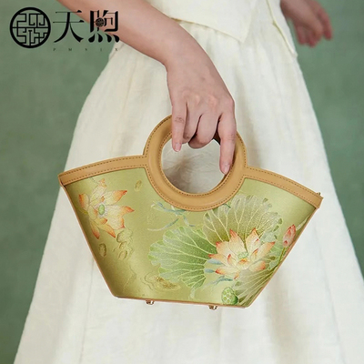 Pmsix天煦中式文艺手拎包中国风斜挎包高级感配汉服旗袍女包送礼