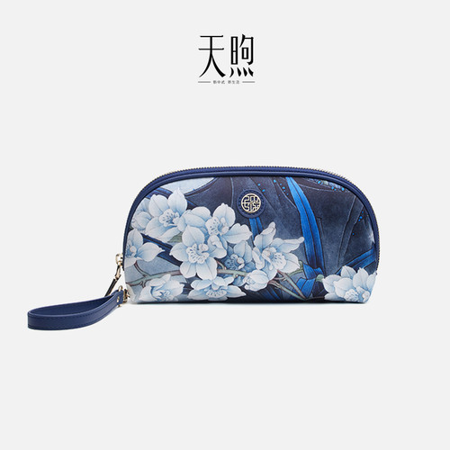Pmsix桑蚕丝手拿包女士时尚民族风大容量手抓零钱包手机包小手包