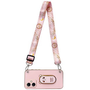 熊猫适用红米note13手机壳新款支架note12pro挂绳note11斜挎背带note15可爱硅胶Turbo4防摔note14镜头全包边