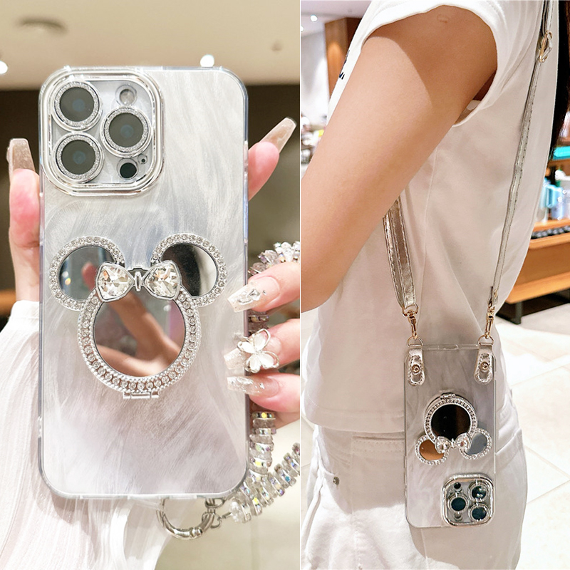 适用于苹果带镜子支架送斜挎背带