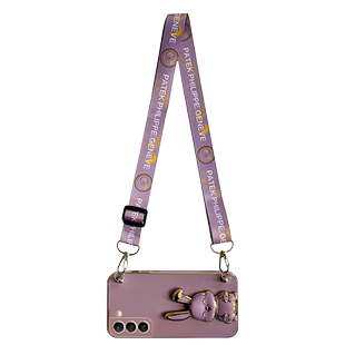 小兔子适用三星Galaxy手机壳新款支架S23/s22ultra/S21/S26/S10/s25/M53/M51/M40S/note20/s24带挂绳斜挎可背