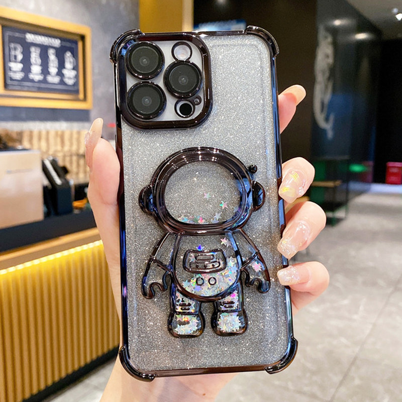 适用小米14手机壳新款闪粉流沙宇航员15pro高级感可爱13pro硅胶12s气囊15防摔17ultra带镜头膜全包边14t软壳