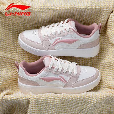 李宁女款小白鞋软底板鞋冬季新款