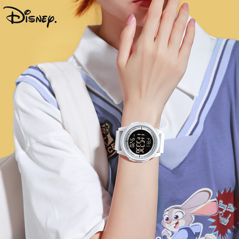 迪士尼电子手表女学生女款女生初中生高中生2022运动中学生电子表