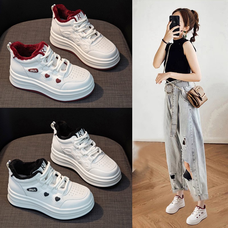 厚底高帮棉鞋女冬季新款休闲女鞋