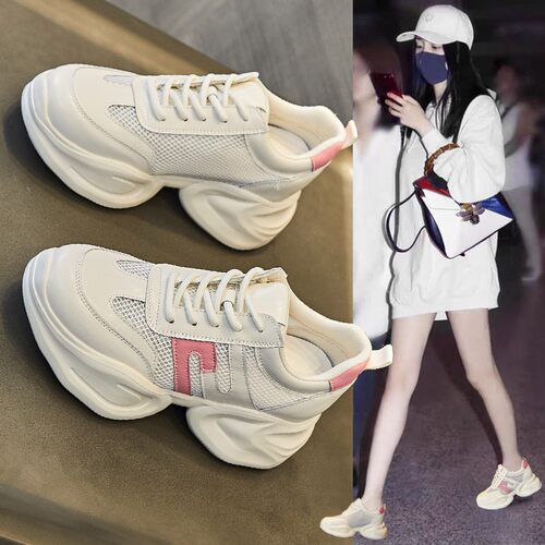 内增高老爹鞋女2026夏季新款百搭