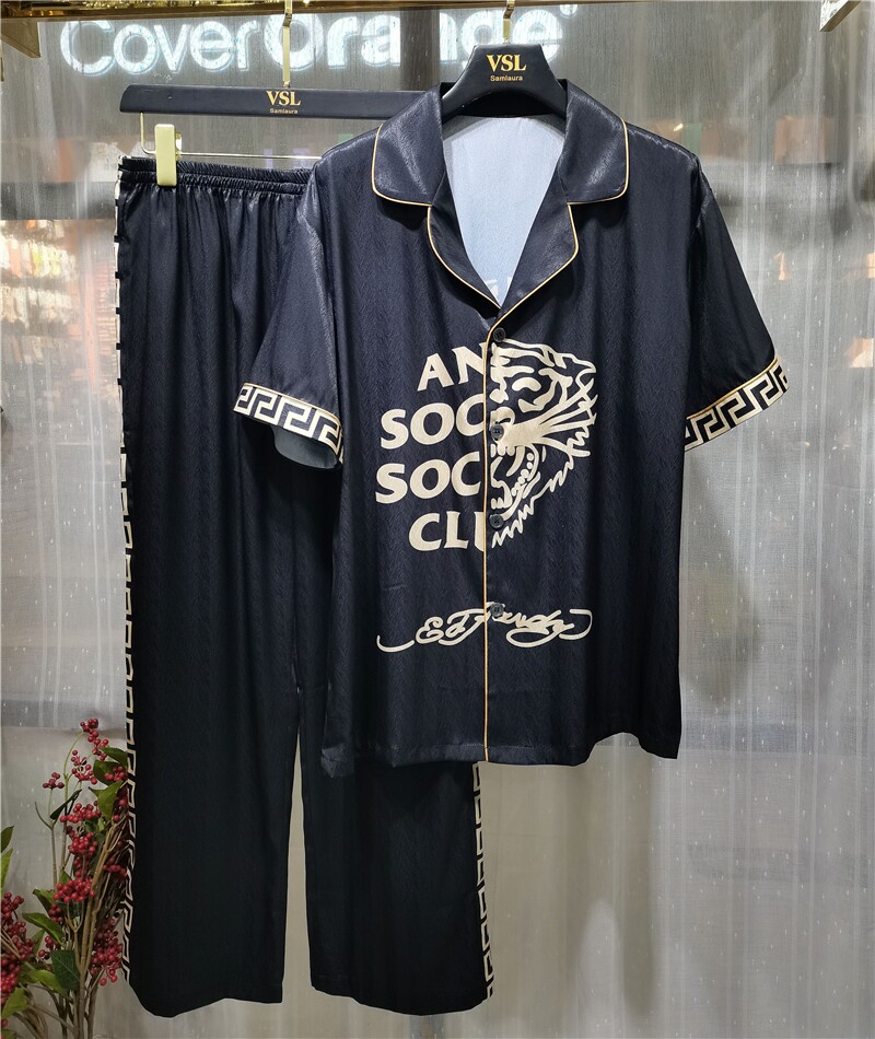 高端睡衣短袖长裤家居服