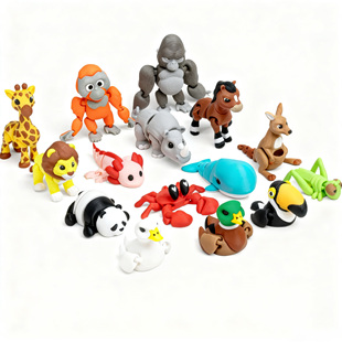 3D打印小动物关节可动迷你桌面儿童玩具男女孩学生礼物治愈摆件