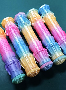 网红爆款3d打印螺旋伸缩剑儿童三d重力旋转武士刃萝卜枪小刀玩具