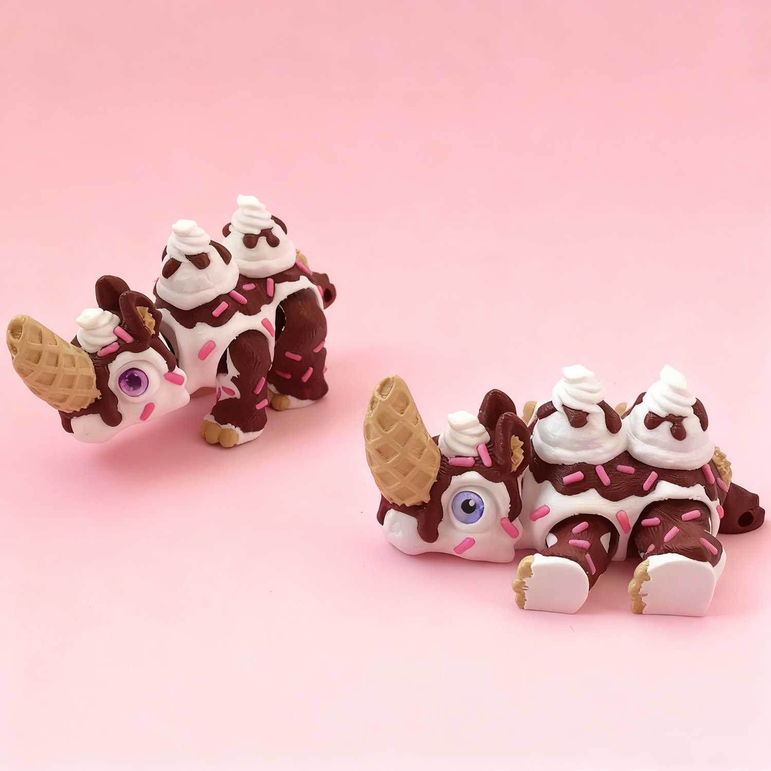 3D打印冰激凌独角兽关节可动礼物
