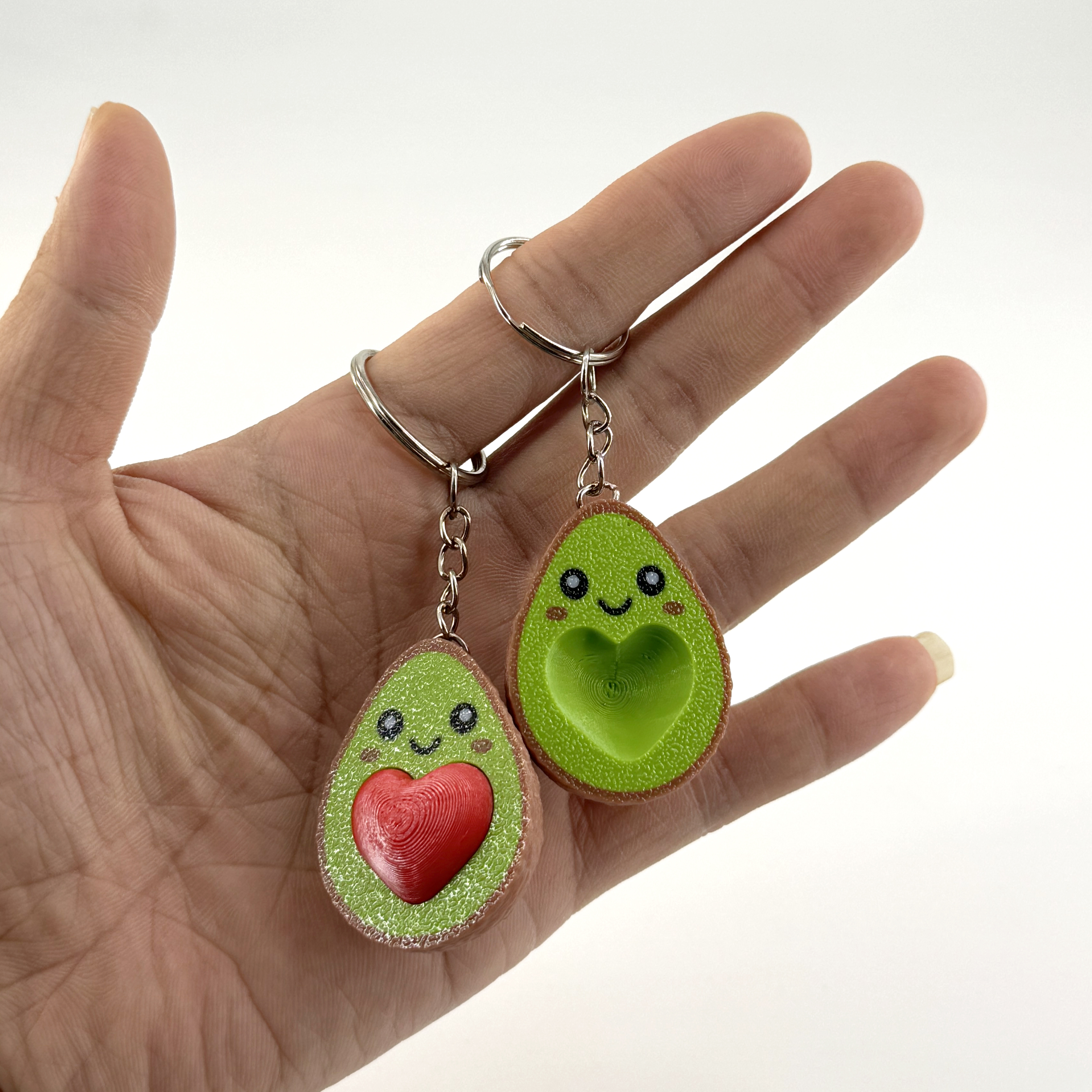 3D打印牛油果钥匙扣情人节礼物