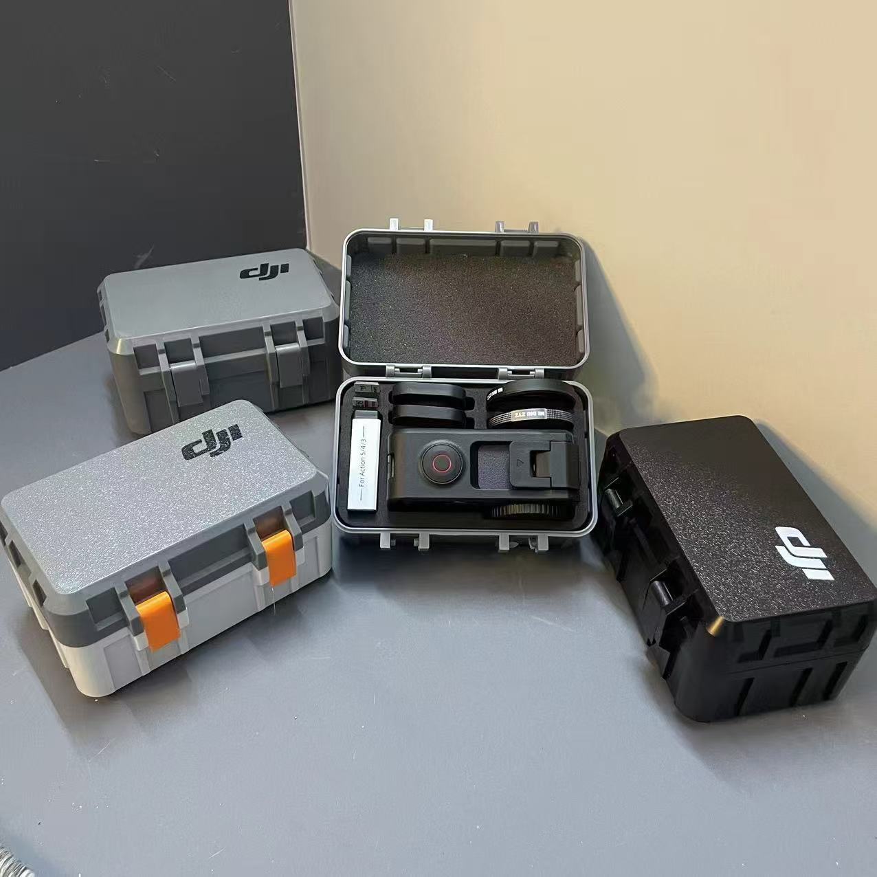 3d大疆action3.4.5GoPro运动相机包收纳盒整理eva海绵电池收纳盒