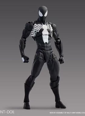 2026新款MESS TOYS 黑色邻居蜘蛛侠黑色毒液战衣关节可动手办模型