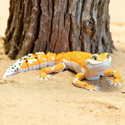 3D打印豹纹守宫儿童玩具礼物摆件装饰手办爬宠创意蜥蜴网红爆款