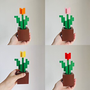 永生花郁金香我的世界游戏周边3D
