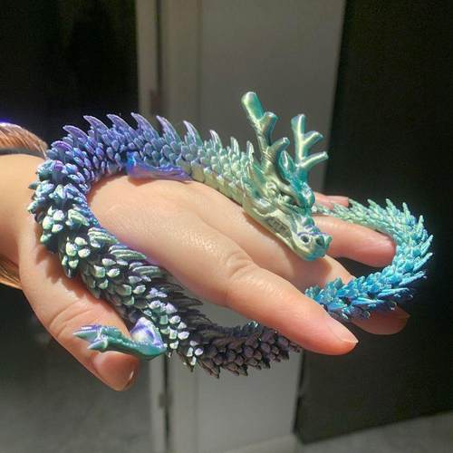 3D打印中国龙摆摊关节可动创意