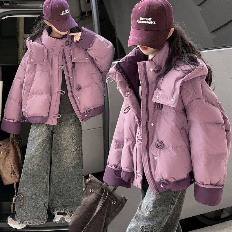 女童棉衣冬装2026新款冬季女孩韩版时尚棉服儿童加厚保暖棉袄外套