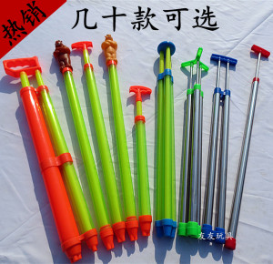儿童玩具不锈钢带管塑料漂流水枪戏水抽拉式吸水抢水上欢乐游戏