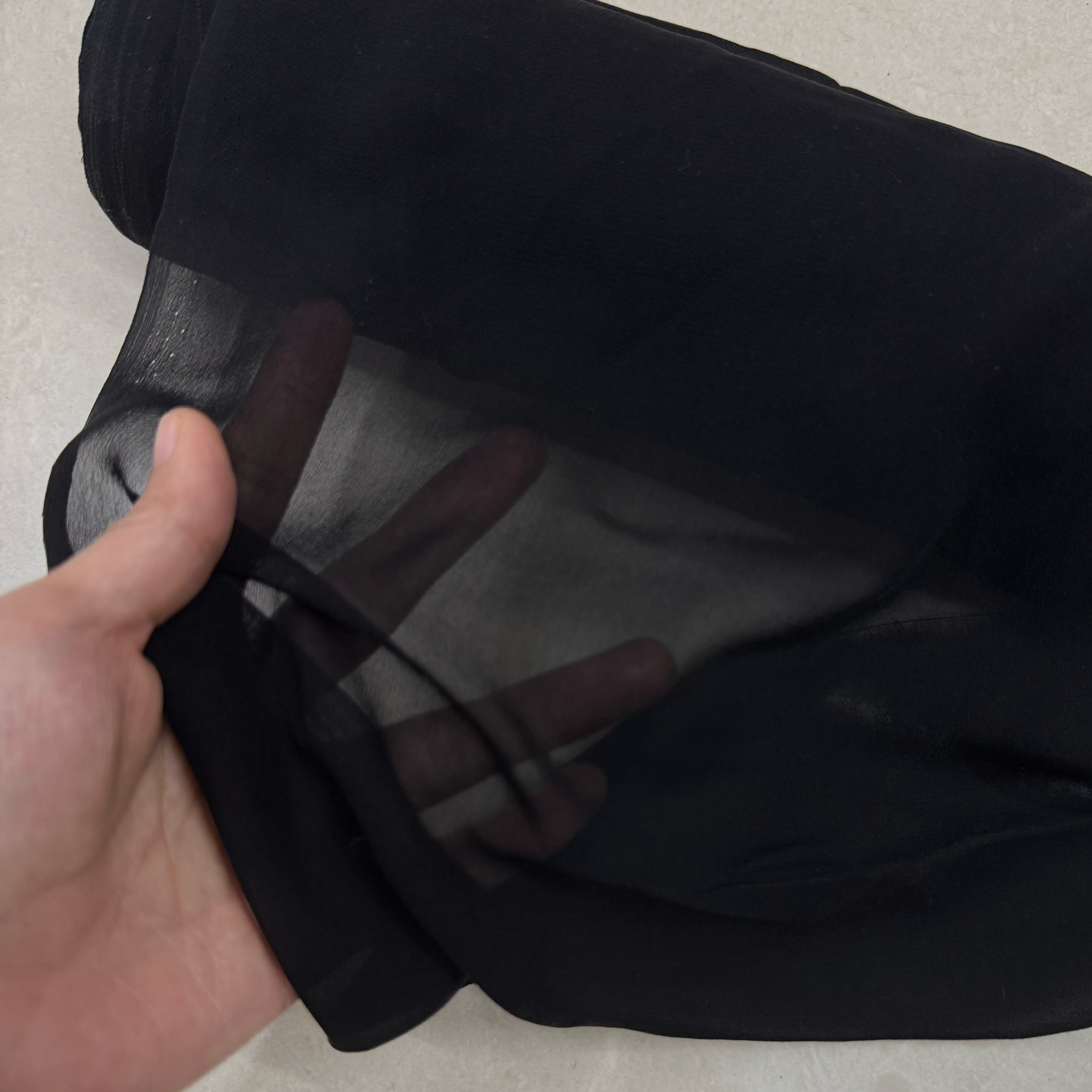 新品真丝乔其纱服装布料纯黑色白色桑蚕丝夏季连衣裙衬衫丝巾面料