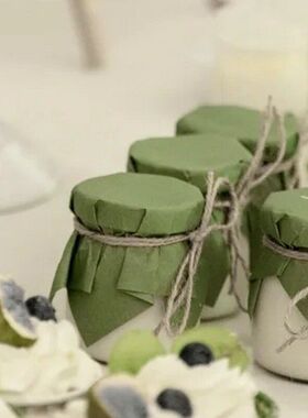 25米麻绳封口麻绳子森系绿色盖纸装饰芥茉绿甜品台生日布置麻绳