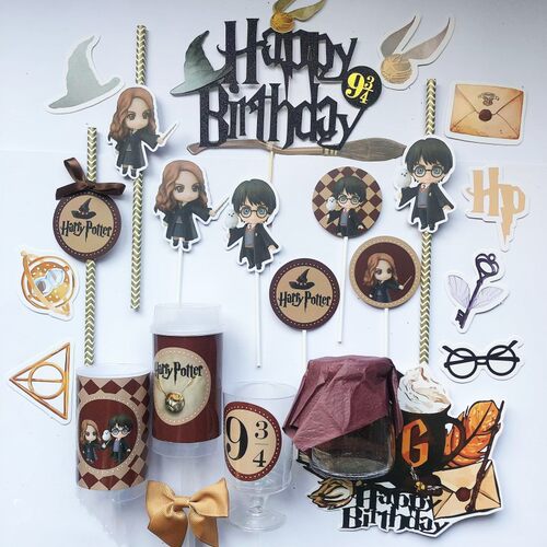 哈利波特蛋糕插牌插件魔法主题甜品台装饰周岁宝宝宴生日派对布置