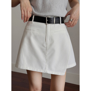 韩女氛围 韩系阔腿短裤 歌铭不规则高腰A字裙裤 新款 N325C 女夏季