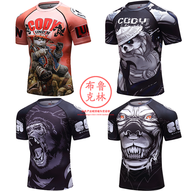 功夫熊猫大猩猩nogi紧身衣短袖