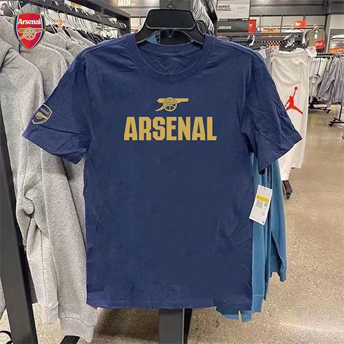重磅100%纯棉短袖T恤arsenal阿森纳夏季印花字母T恤衫运动短袖男