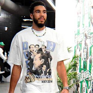 NBA球星塔图姆同款T恤美式DUKE K杜克大学老K教练直喷宽松短袖