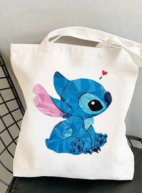 Lilo and Stitch Canvas Bag 星际印花学生手提单肩帆布包袋