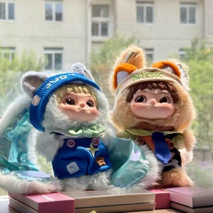 Wakuku娃衣哇酷酷二代搪胶盲盒毛绒公仔挂件衣服狐狐兔兔捣蛋日记