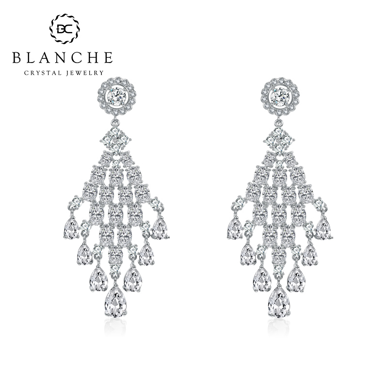 进口奥地利水晶耳环个性