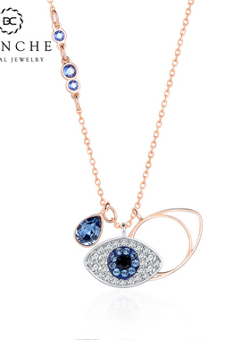 布兰琪恶魔之眼小众设计吊坠项链