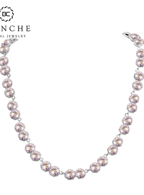 玫瑰切璀璨水晶项链豪华颈链轻奢