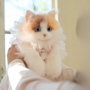 英国NTYUK仿真三花猫小猫咪背包公仔双肩包玩偶送女朋友生日礼物
