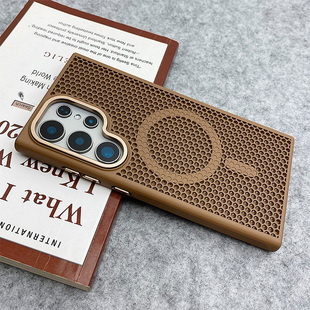 外壳S23简约S23u透气GalaxyS25夏天S22u保护套Ultra S25 蜂窝散热适用三星s24ultra手机壳24 磁吸s25ultra新款