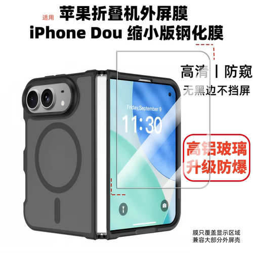 适用苹果折叠屏手机钢化膜缩小版