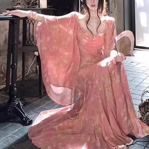 MOSS【怀袖藏香】新中式真丝吊带连衣裙+外套