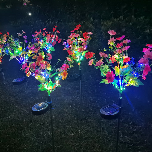 新款太阳能跳兰菊小雏菊花灯户外花园庭院别墅草坪地插野花装饰灯