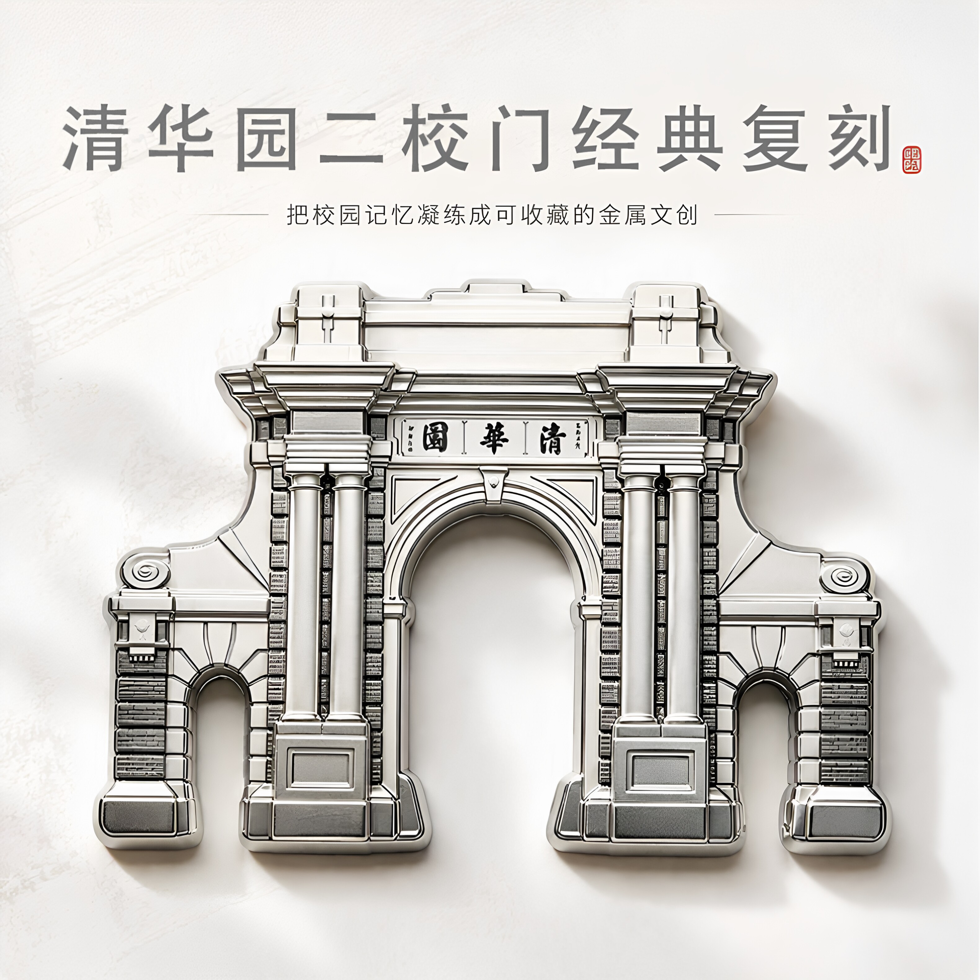 北京清华大学冰箱贴金属磁贴图片