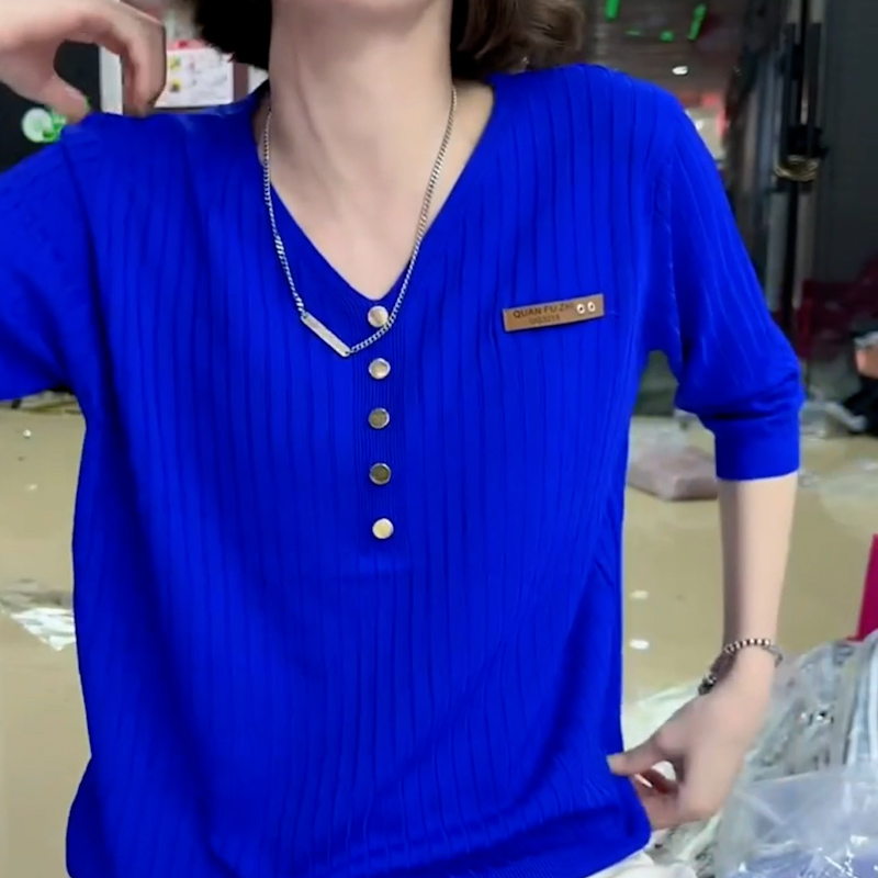 克莱因冰丝法式打底衫