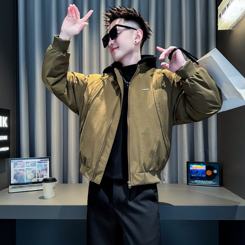 咖首314B-2-F16-P138控178冬款加厚连帽i棉衣男休闲棉服外套,男装棉衣,星座314B-2